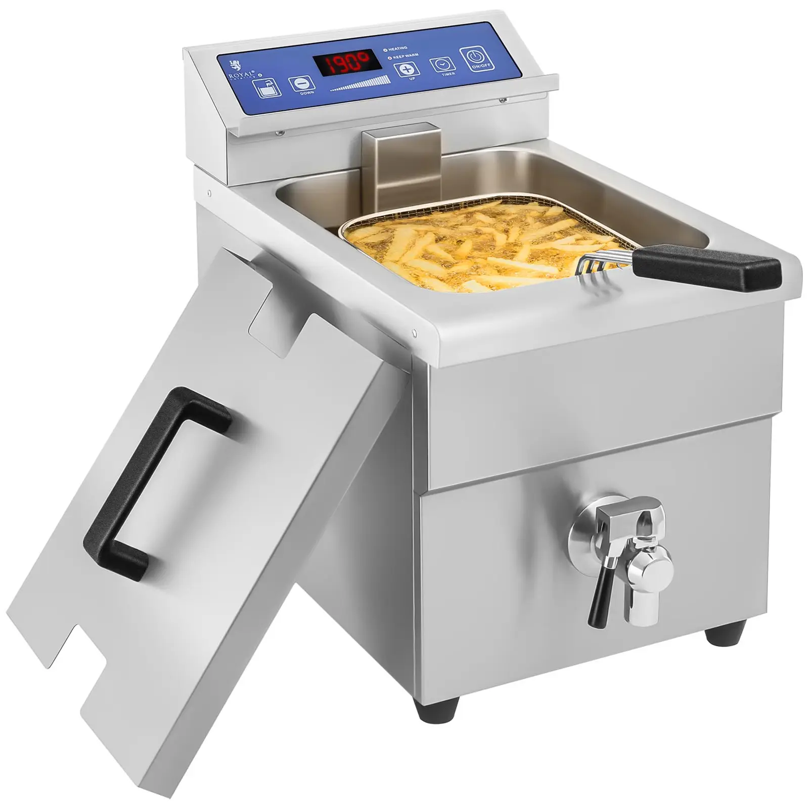 Inductie friteuse  – 1x 10 liter – 60 tot 190°C