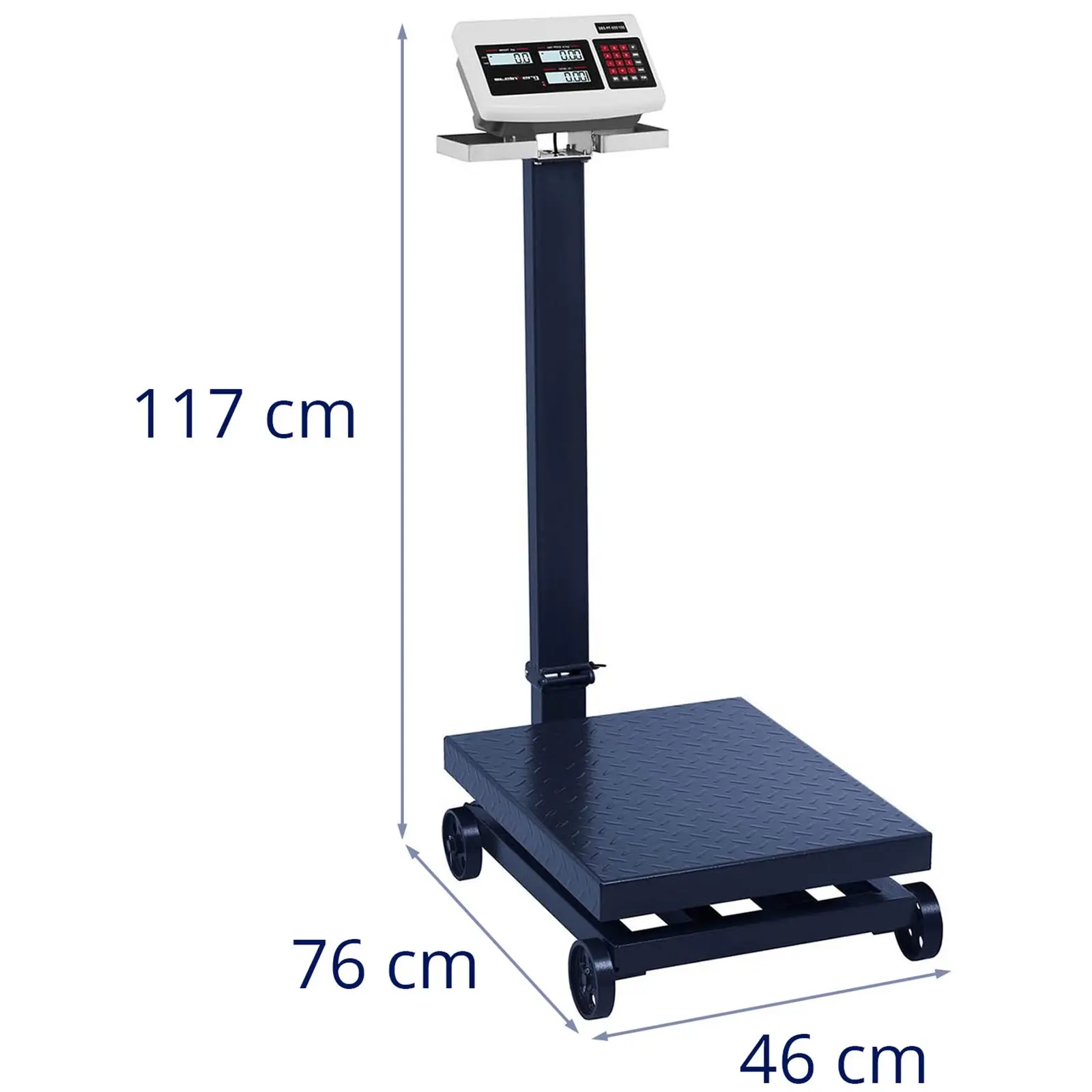 Platformweegschaal - 600 kg / 100 g - LCD - Verplaatsbaar