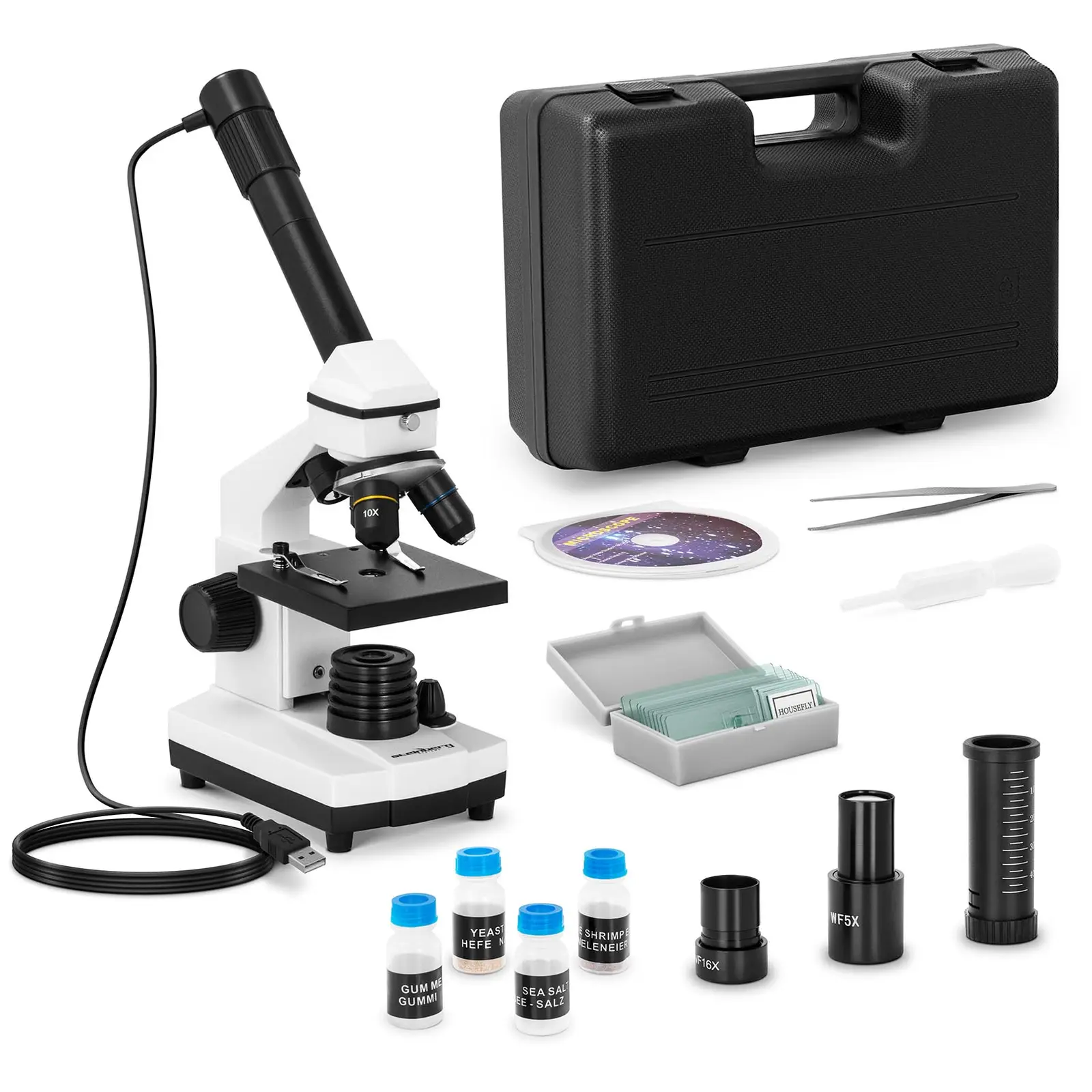 Microscoop - 20- tot 1.280x - camera 10 MP - LED - incl. accessoires