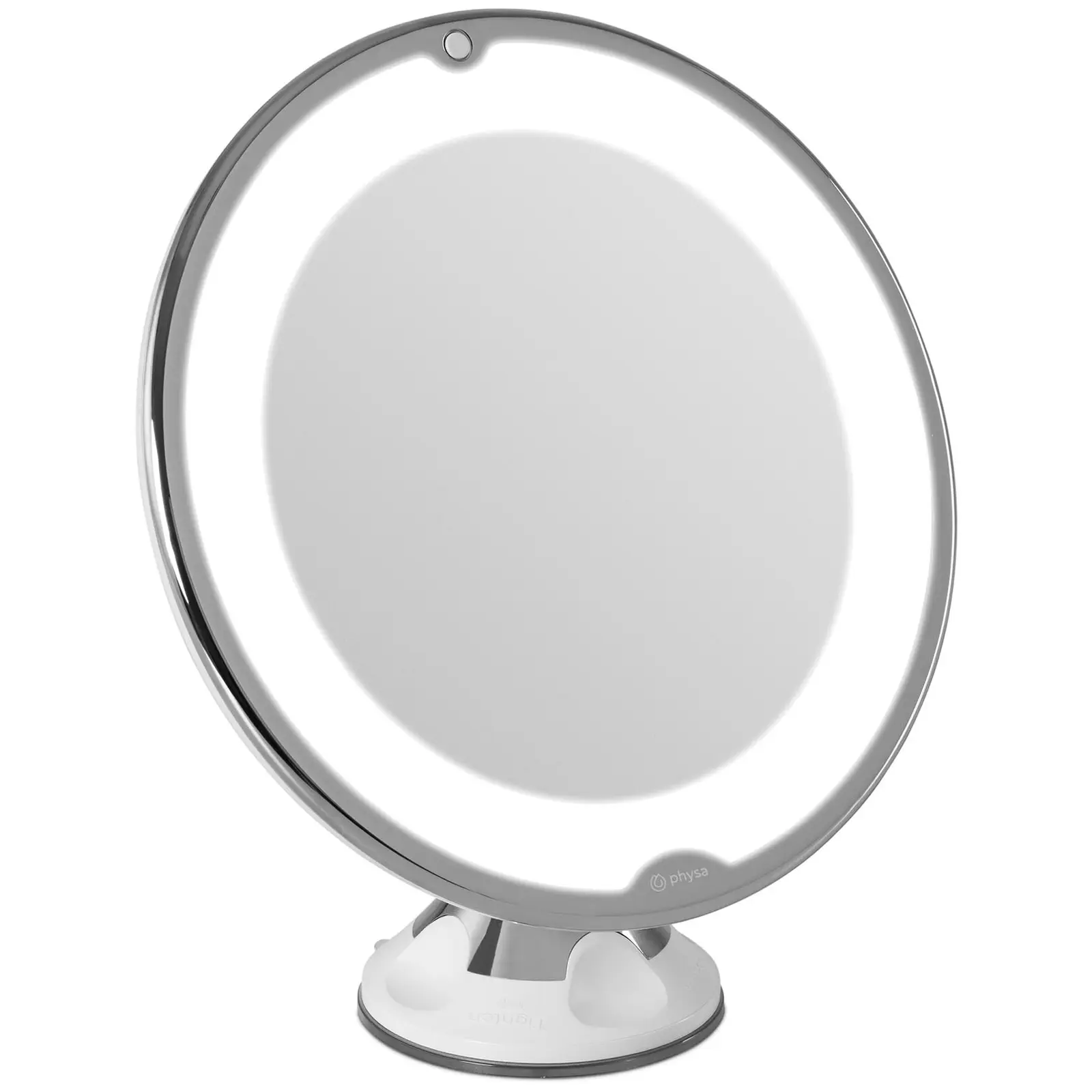 Make-up spiegel met verlichting - wit - 10x vergroting - 10 LED's - rond