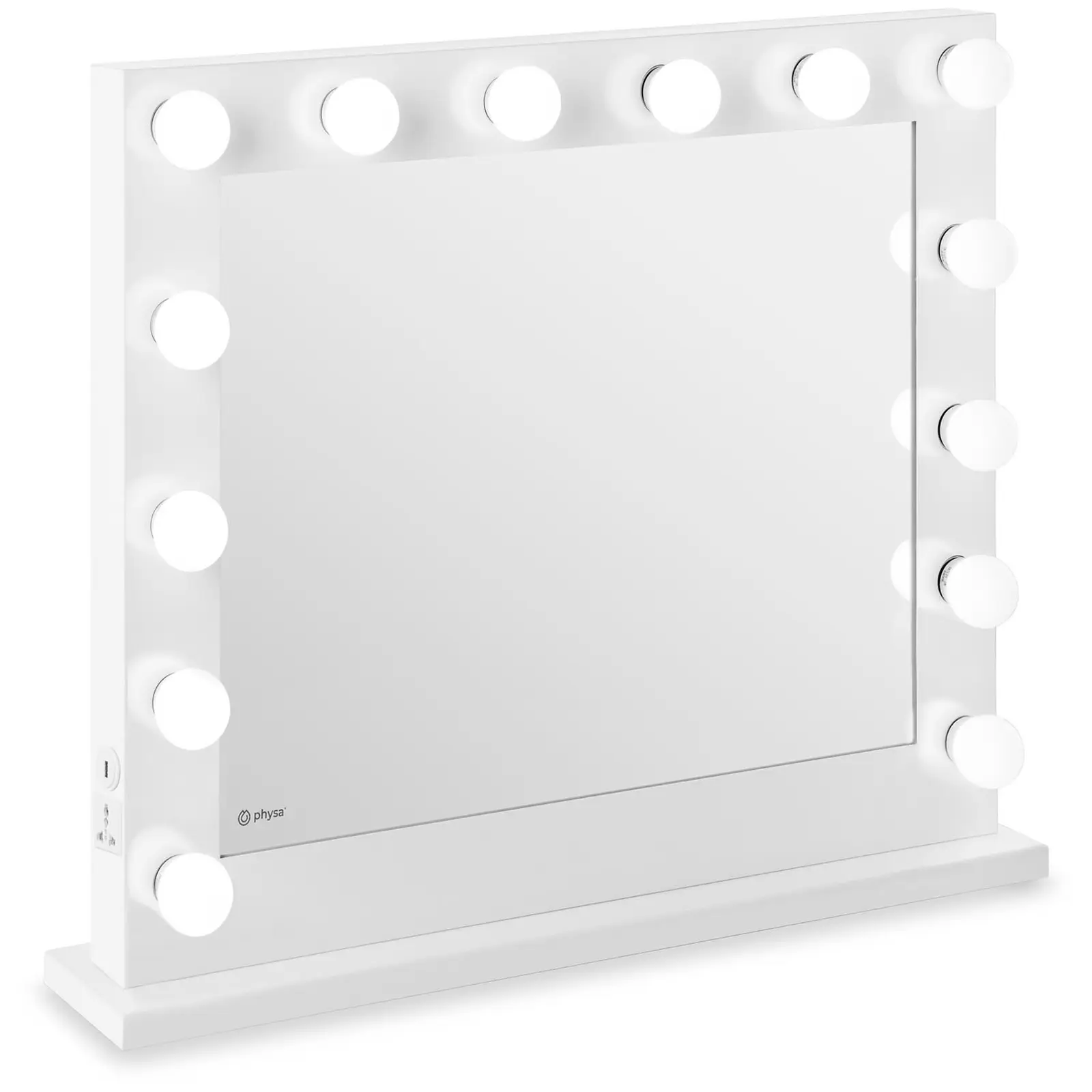 Make-up spiegel LED - wit - 14 LED's - vierkant