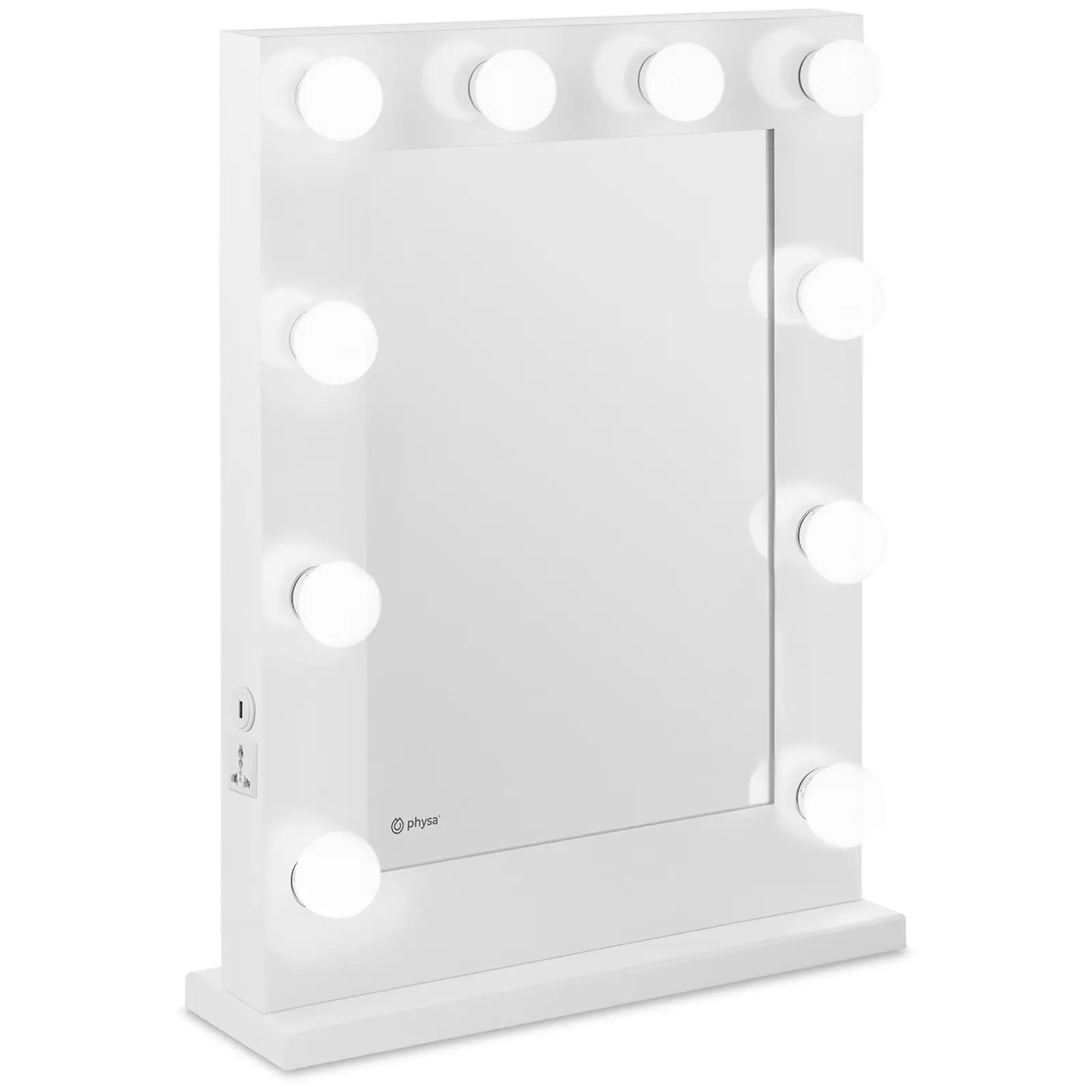 Make up spiegel LED - wit - 10 LED's - vierkant