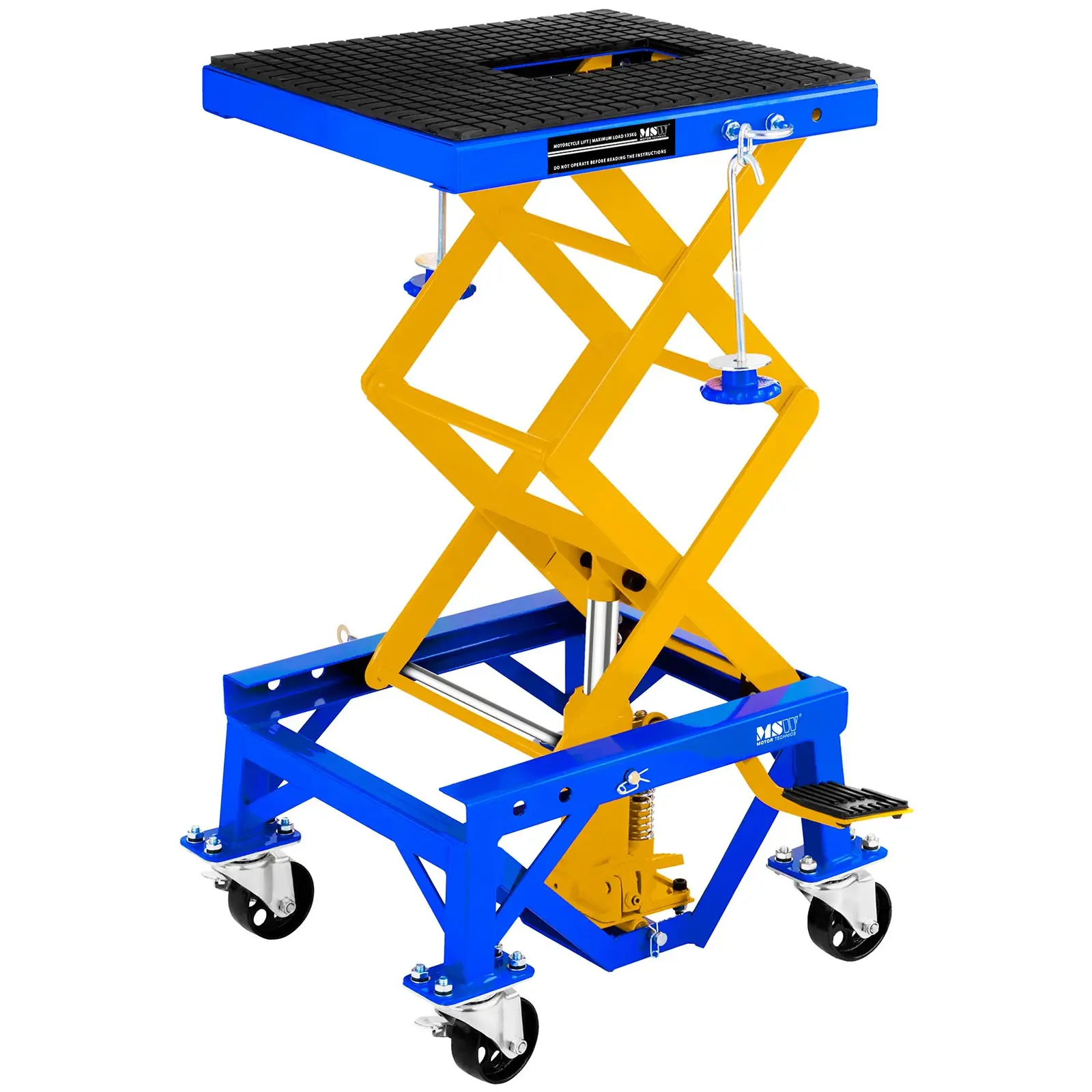 Schaarkrik-platform met rolwielen– 135 kg