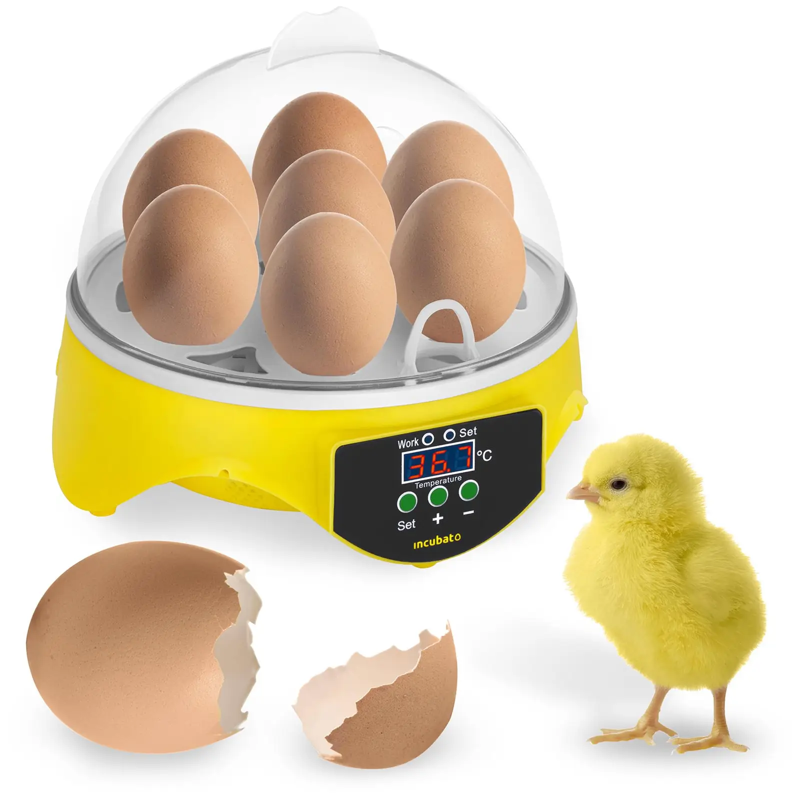 Broedmachine - 7 eieren - inclusief staaflamp