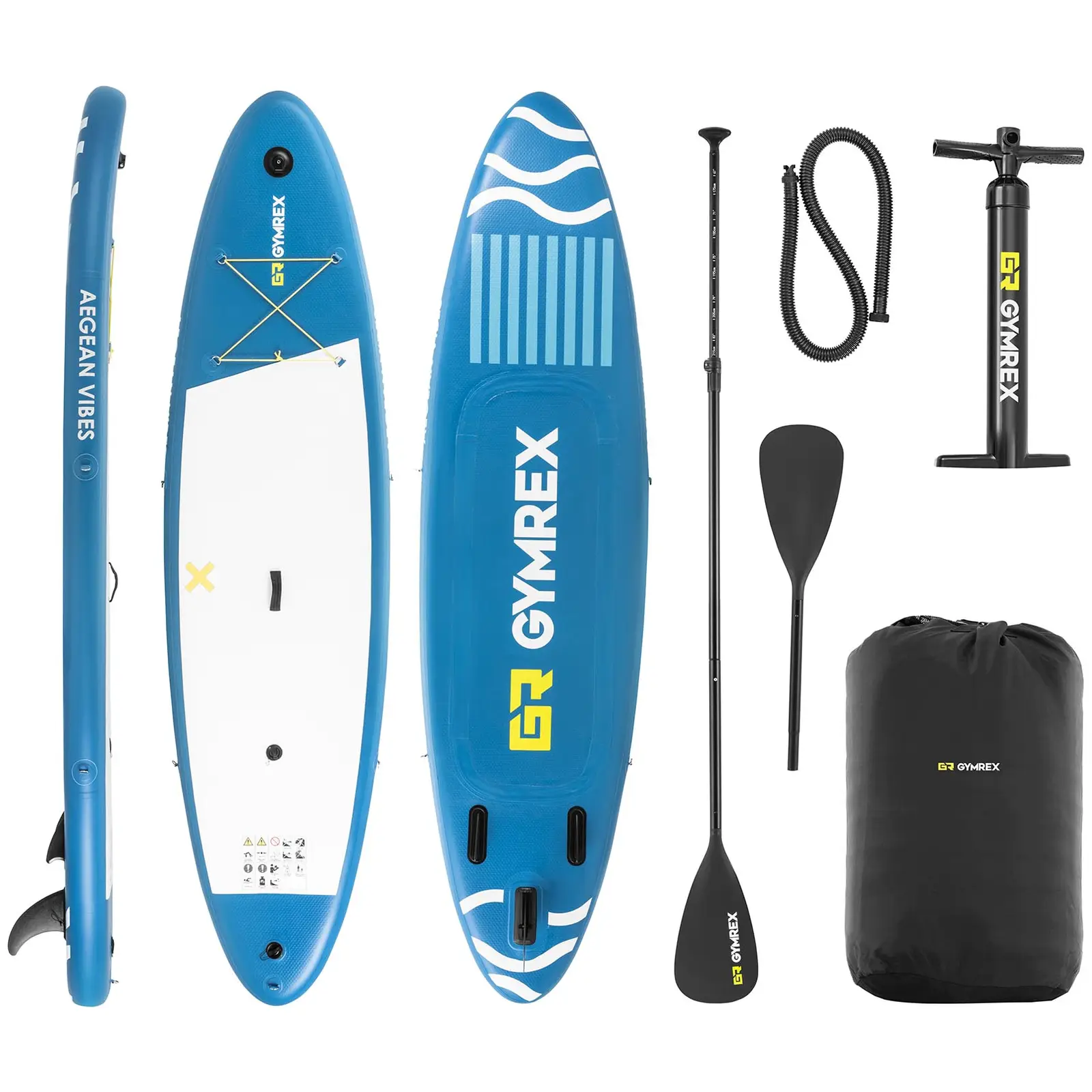 Stand-up paddleboard - opblaasbaar - 125 kg - blauw - dubbele kamer - 333 x 82 x 12 cm
