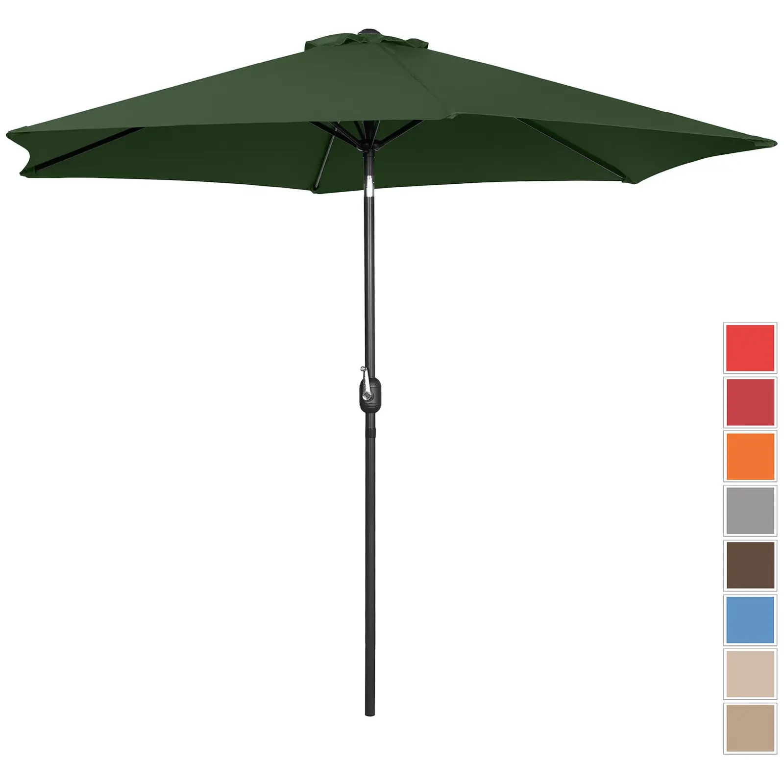 Parasol groot - groen - zeshoekig - Ø 300 cm - kantelbaar