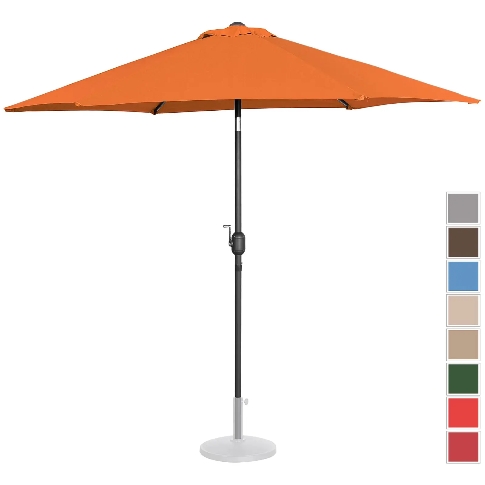 Parasol groot - oranje - zeshoekig - Ø 270 cm - kantelbaar