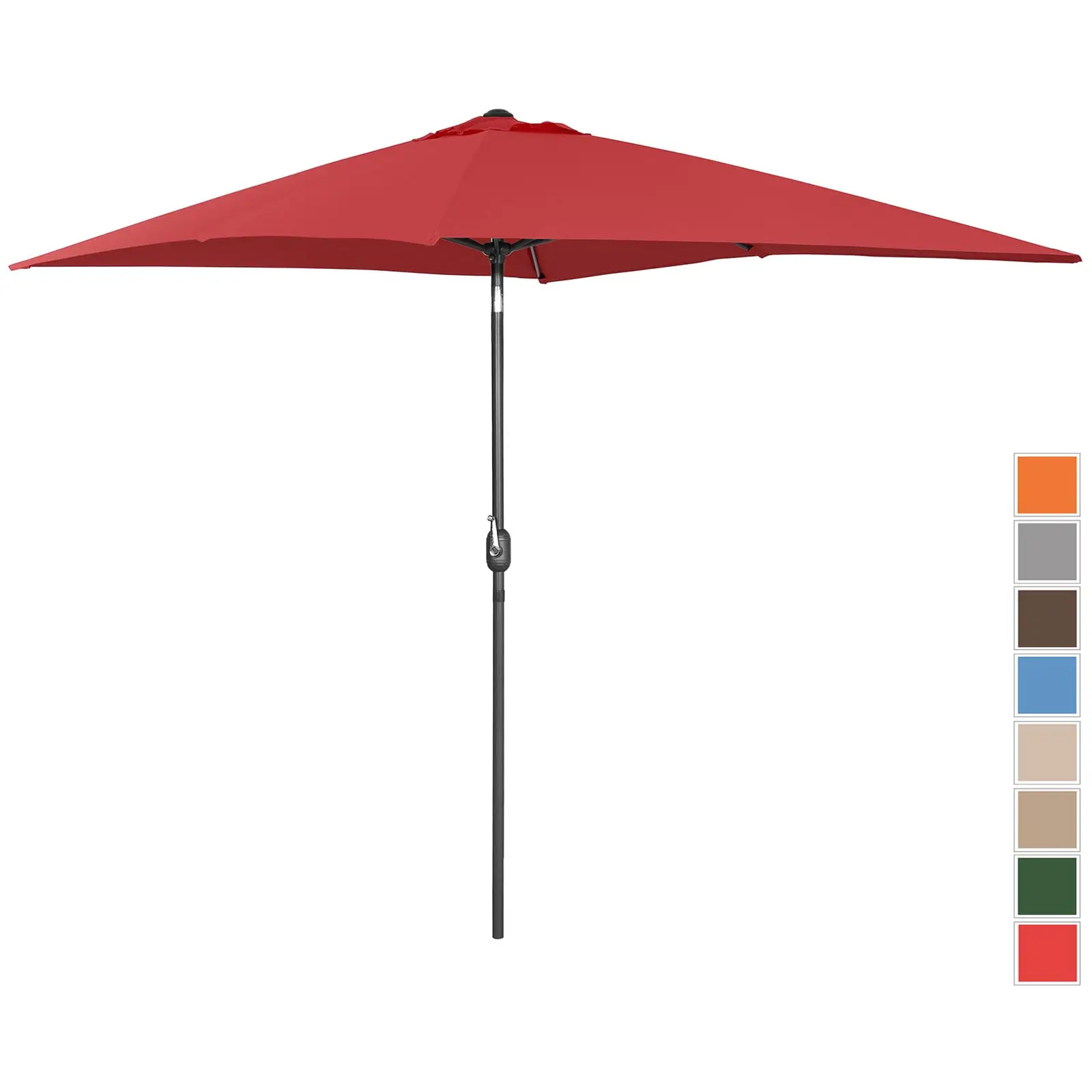 Grote parasol - bordeaux - rechthoekig - 200 x 300 cm - kantelbaar