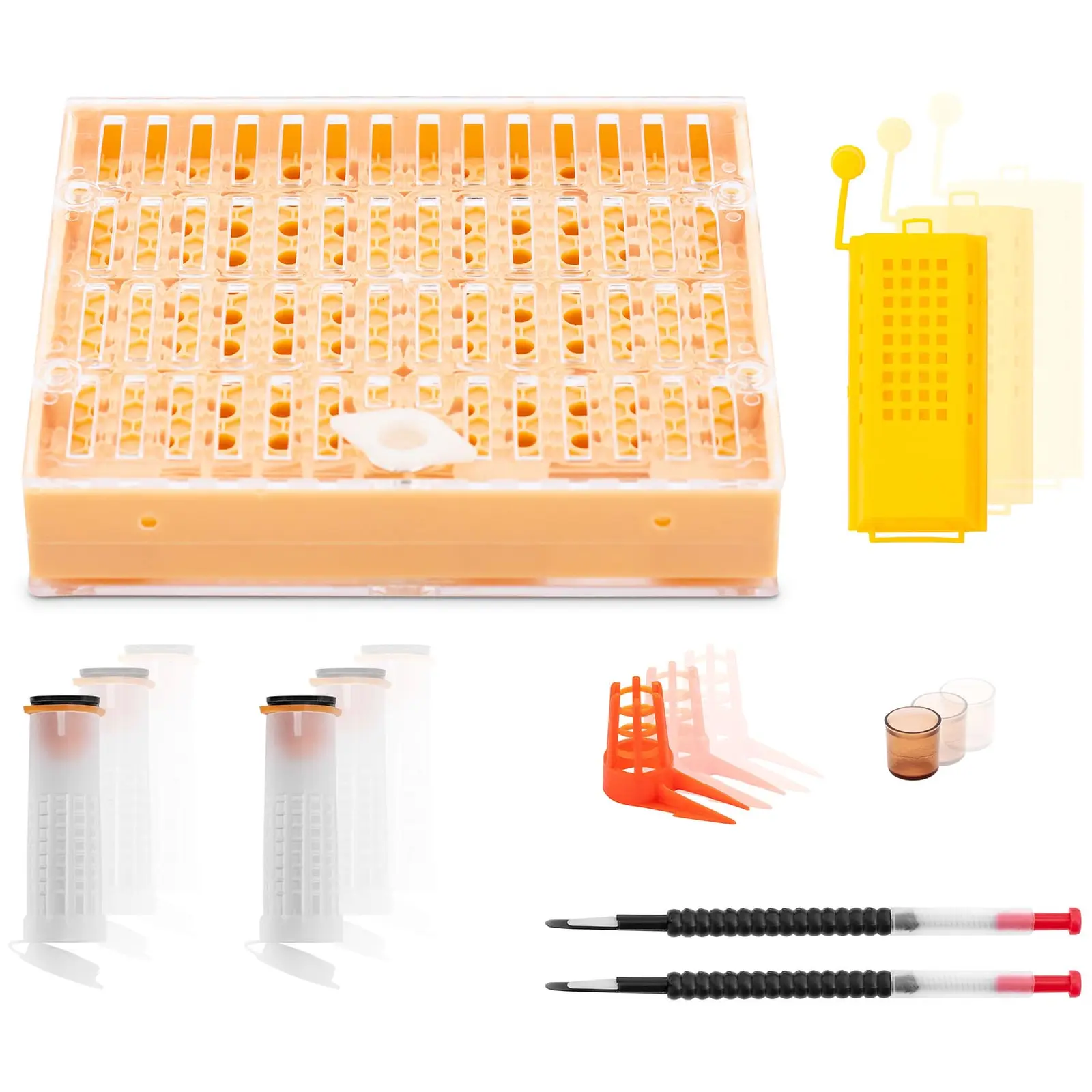 Bijenteelt Starter Kit - koninginnenopfok - 322-dlg - overbrenglepel - celbekers - broedcellen